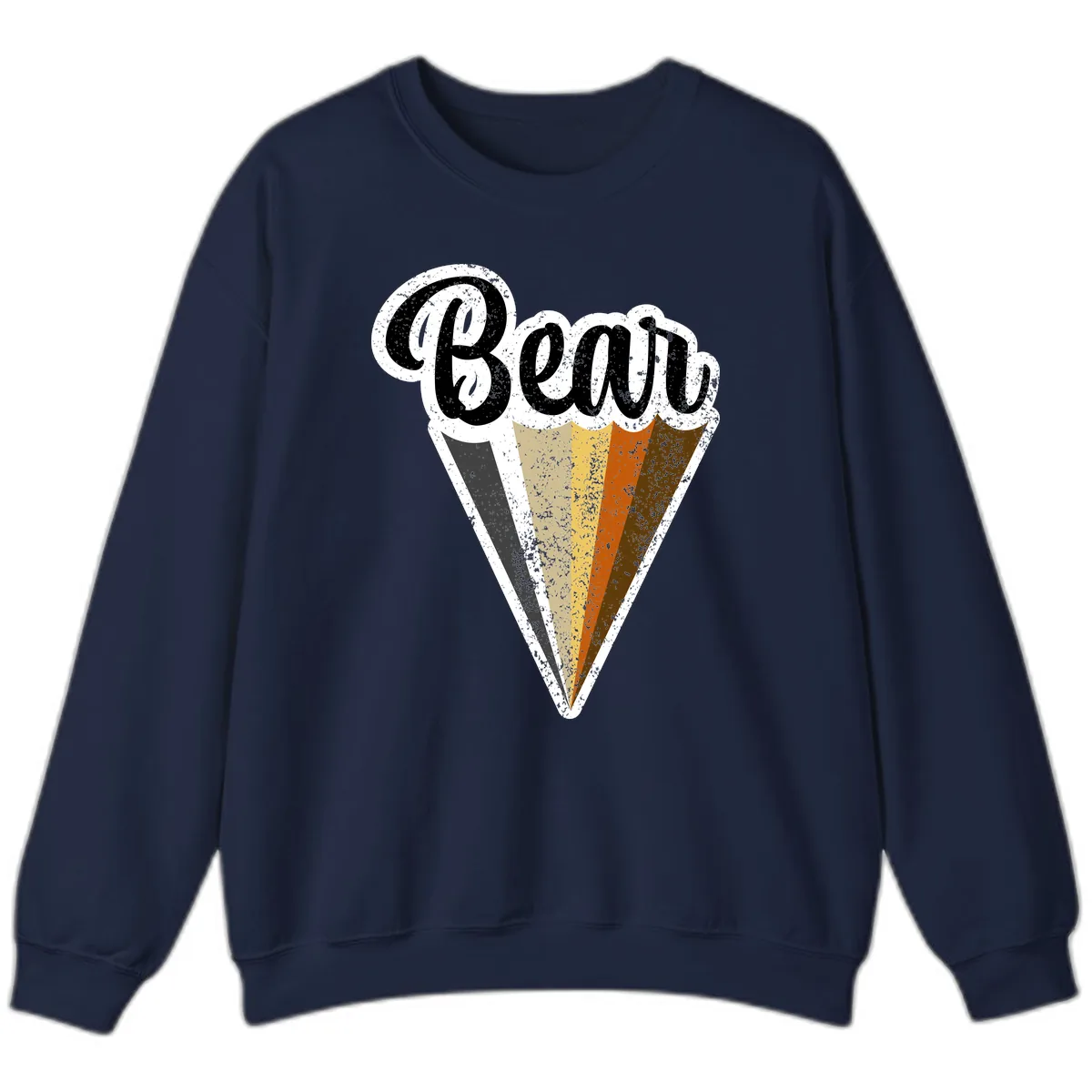 Retro Neapolitan Ice Cream Cone Sweatshirt in Navy