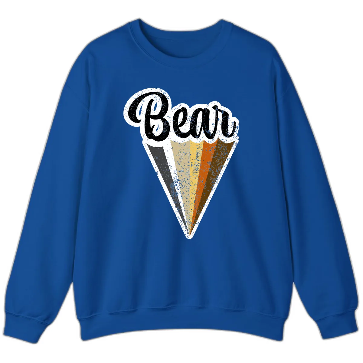 Retro Neapolitan Ice Cream Cone Sweatshirt in Royal