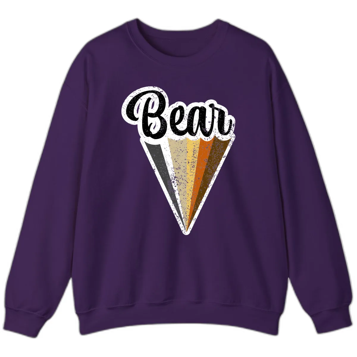 Retro Neapolitan Ice Cream Cone Sweatshirt in Purple
