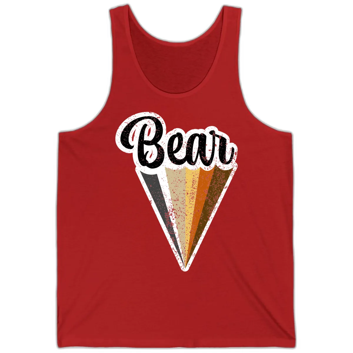 Retro Neapolitan Ice Cream Cone Tank in Red