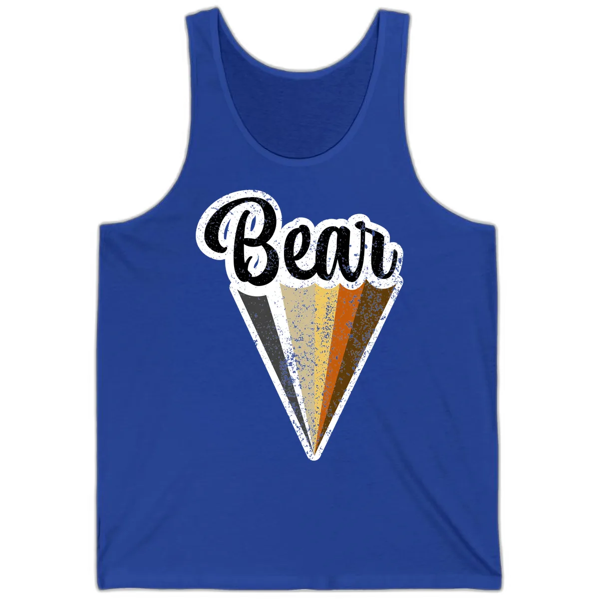 Retro Neapolitan Ice Cream Cone Tank in True Royal