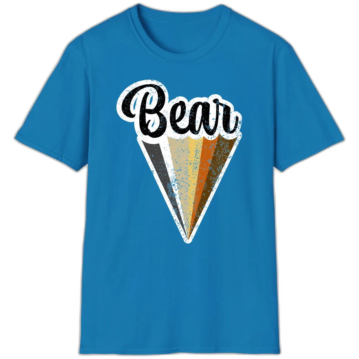 Retro Neapolitan Ice Cream Cone T-Shirt in Sapphire