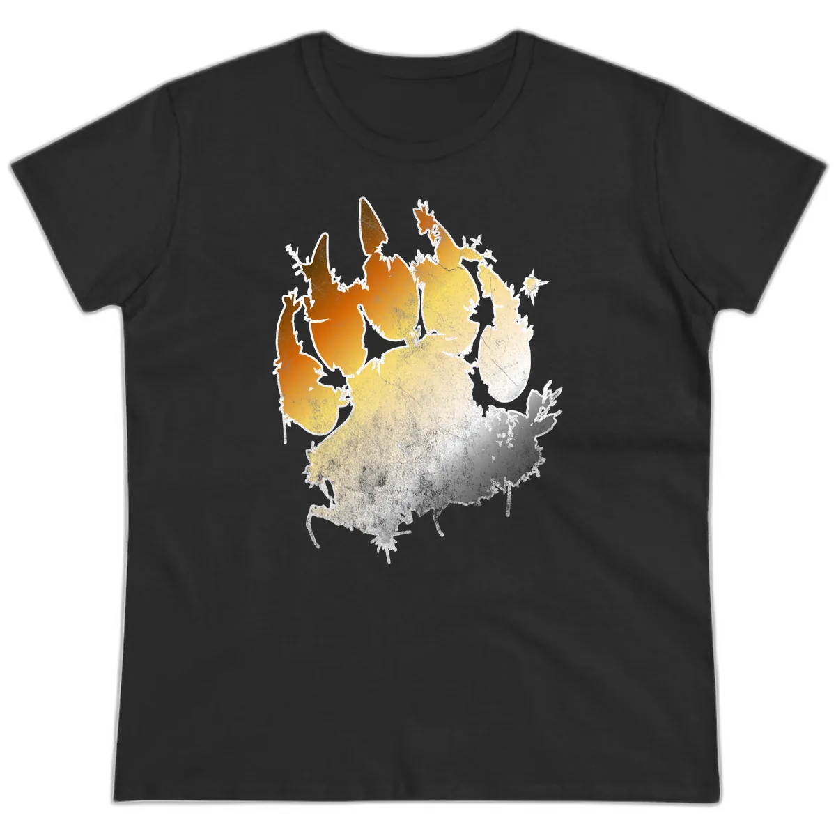 Russia Heat Map Gradient Ladies Tee in Black