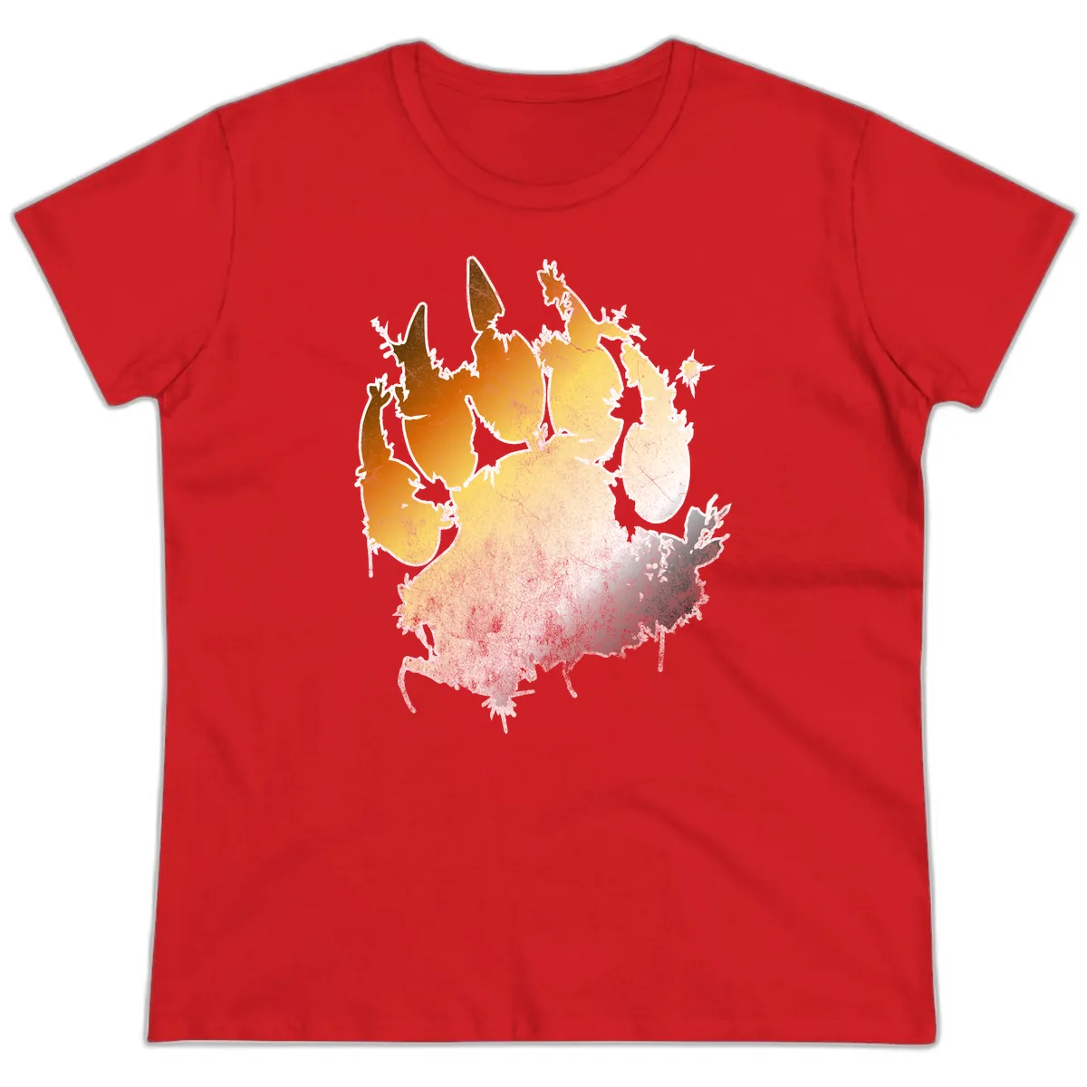 Russia Heat Map Gradient Ladies Tee in Red