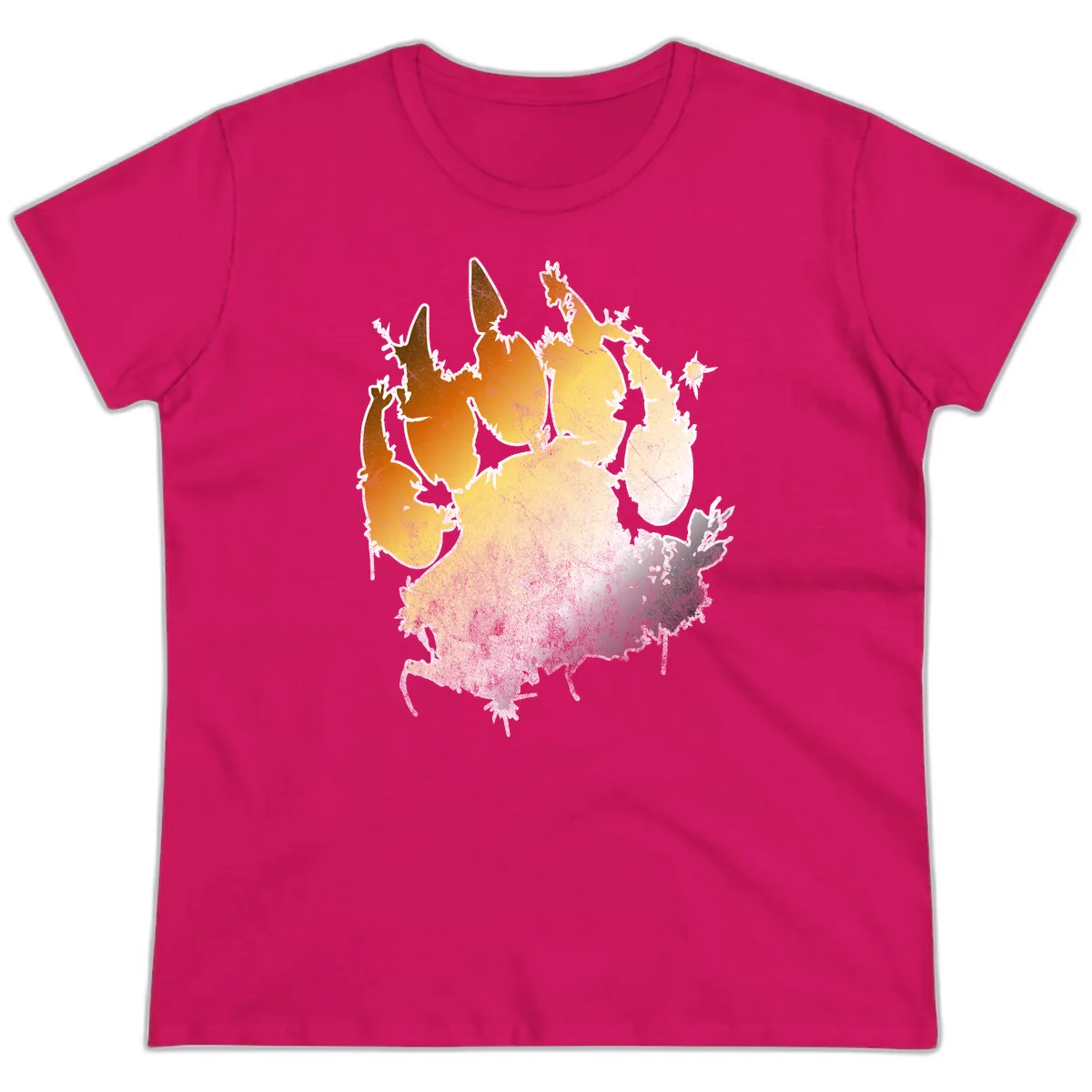 Russia Heat Map Gradient Ladies Tee in Heliconia