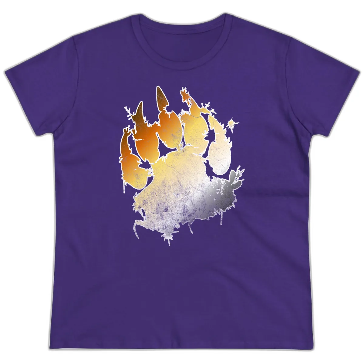 Russia Heat Map Gradient Ladies Tee in Purple