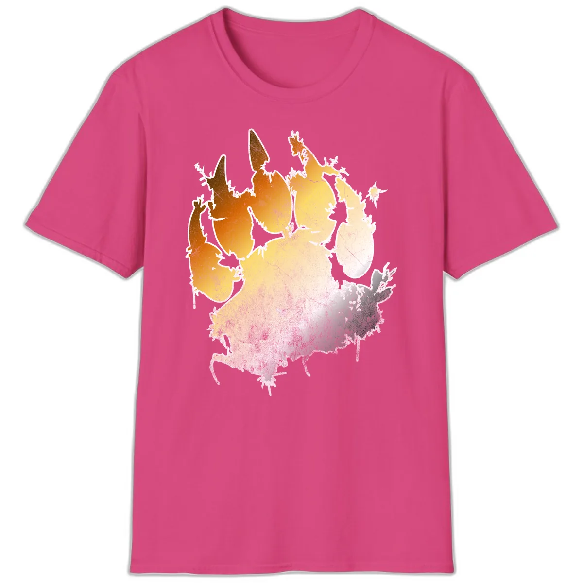 Russia Heat Map Gradient T-Shirt in Heliconia