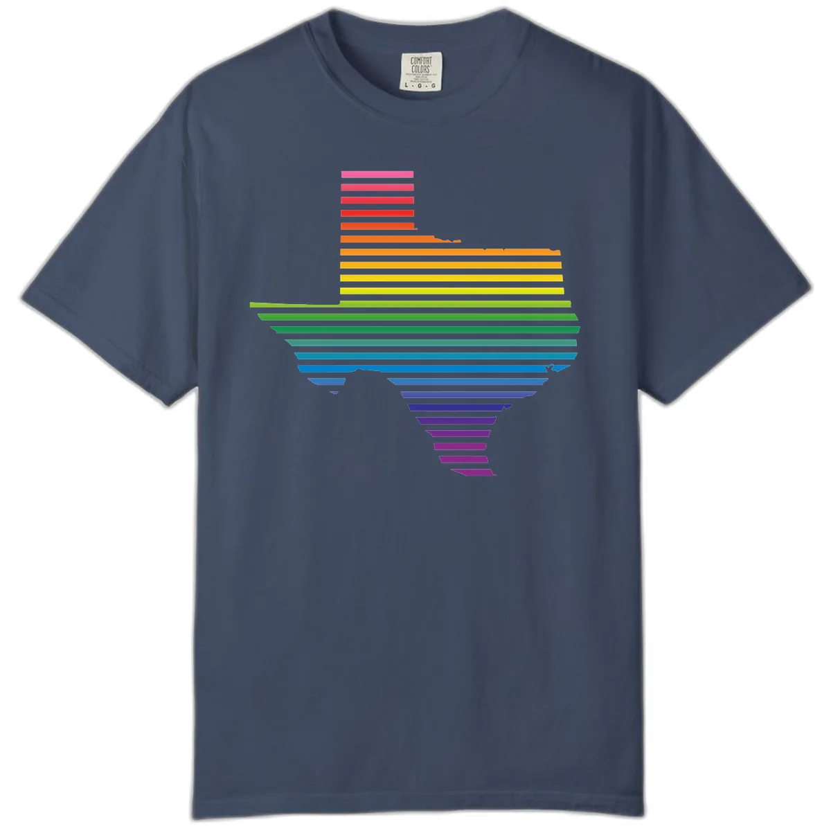 Rainbow Pride Flag Spectrum Comfort Color in Midnight