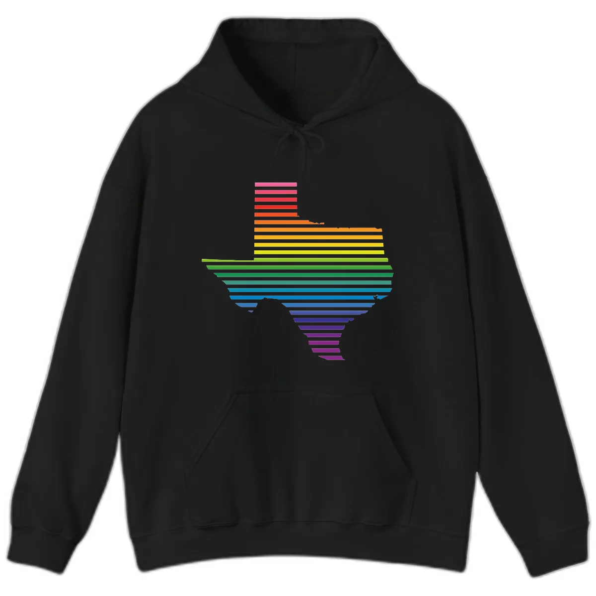Rainbow Pride Flag Spectrum Hoodie in Black