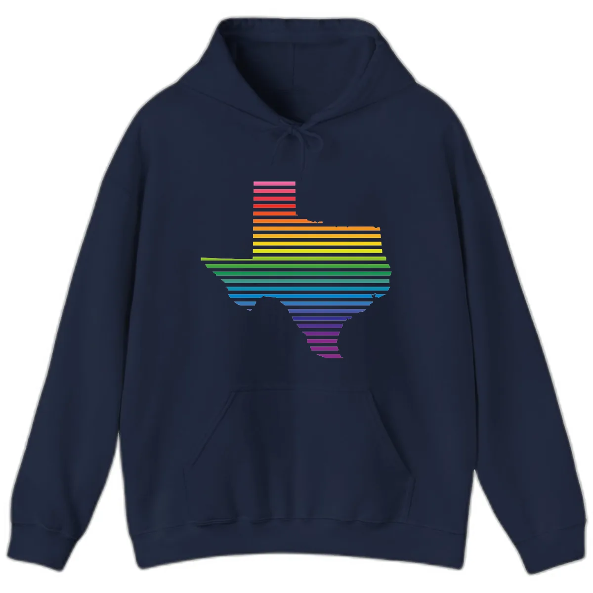 Rainbow Pride Flag Spectrum Hoodie in Navy