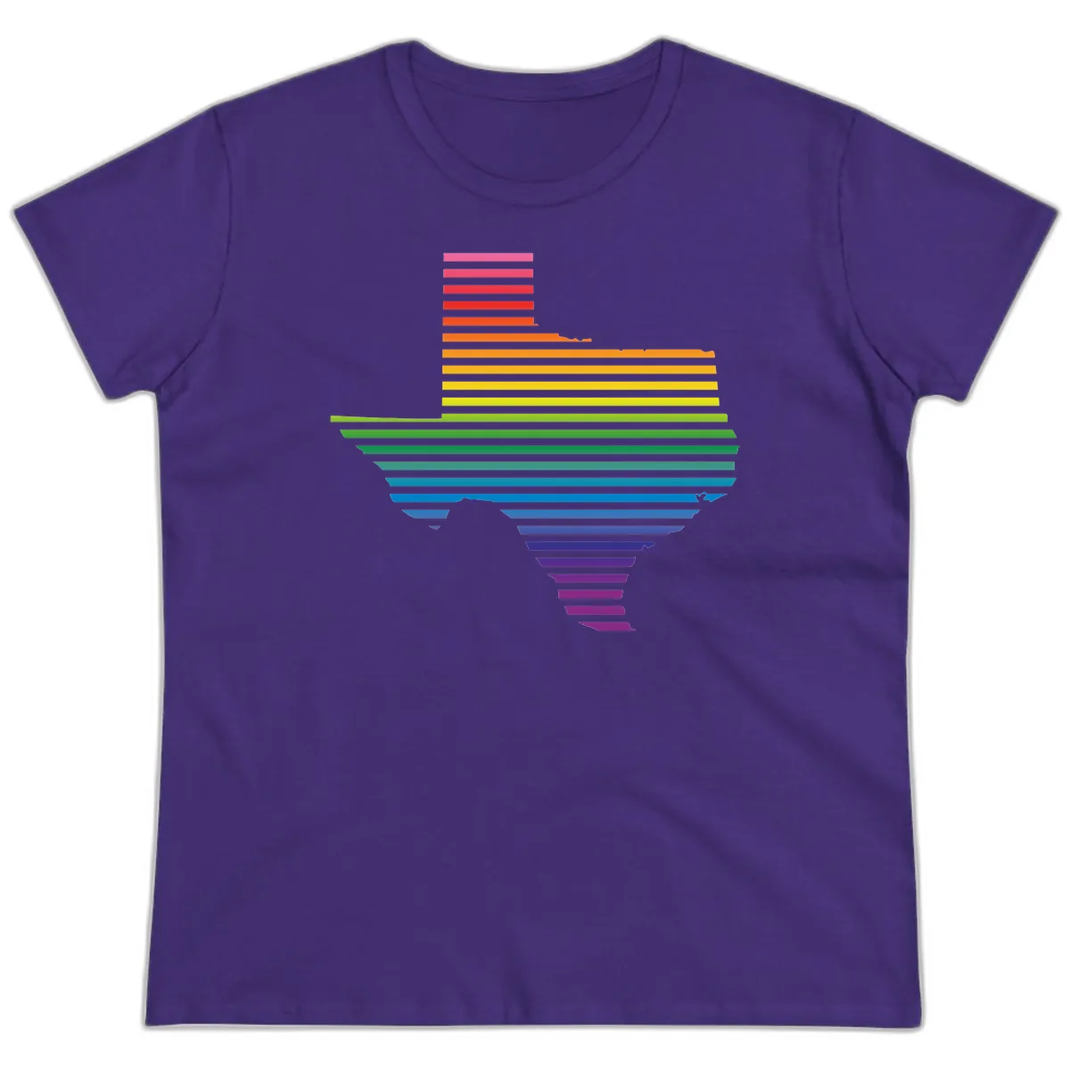 Rainbow Pride Flag Spectrum Ladies Tee in Purple
