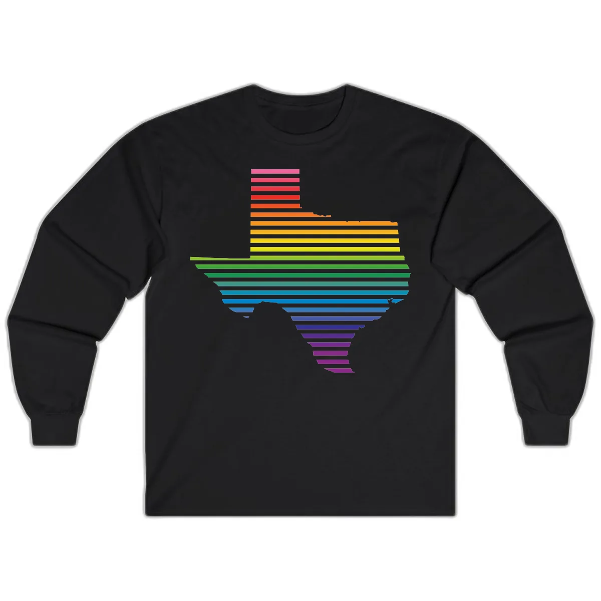 Rainbow Pride Flag Spectrum Long Sleeve in Black