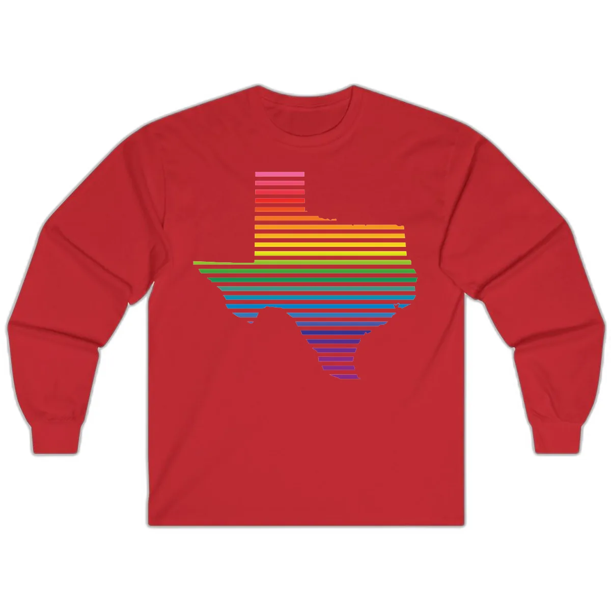 Rainbow Pride Flag Spectrum Long Sleeve in Red