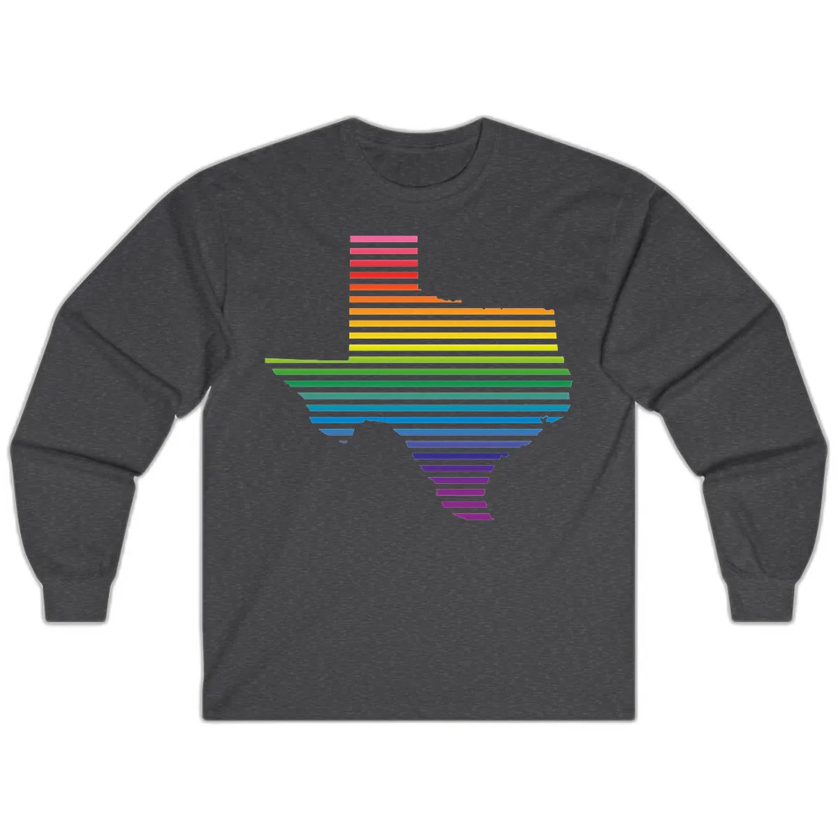 Rainbow Pride Flag Spectrum Long Sleeve in Dark Heather