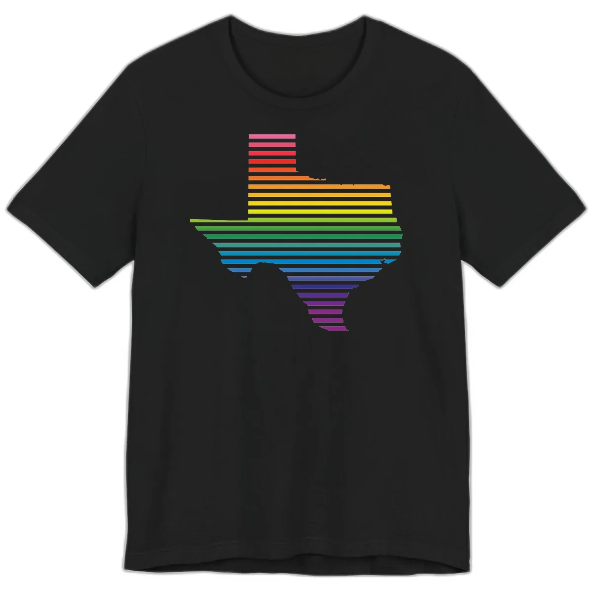 Rainbow Pride Flag Spectrum Premium T-Shirt in Black