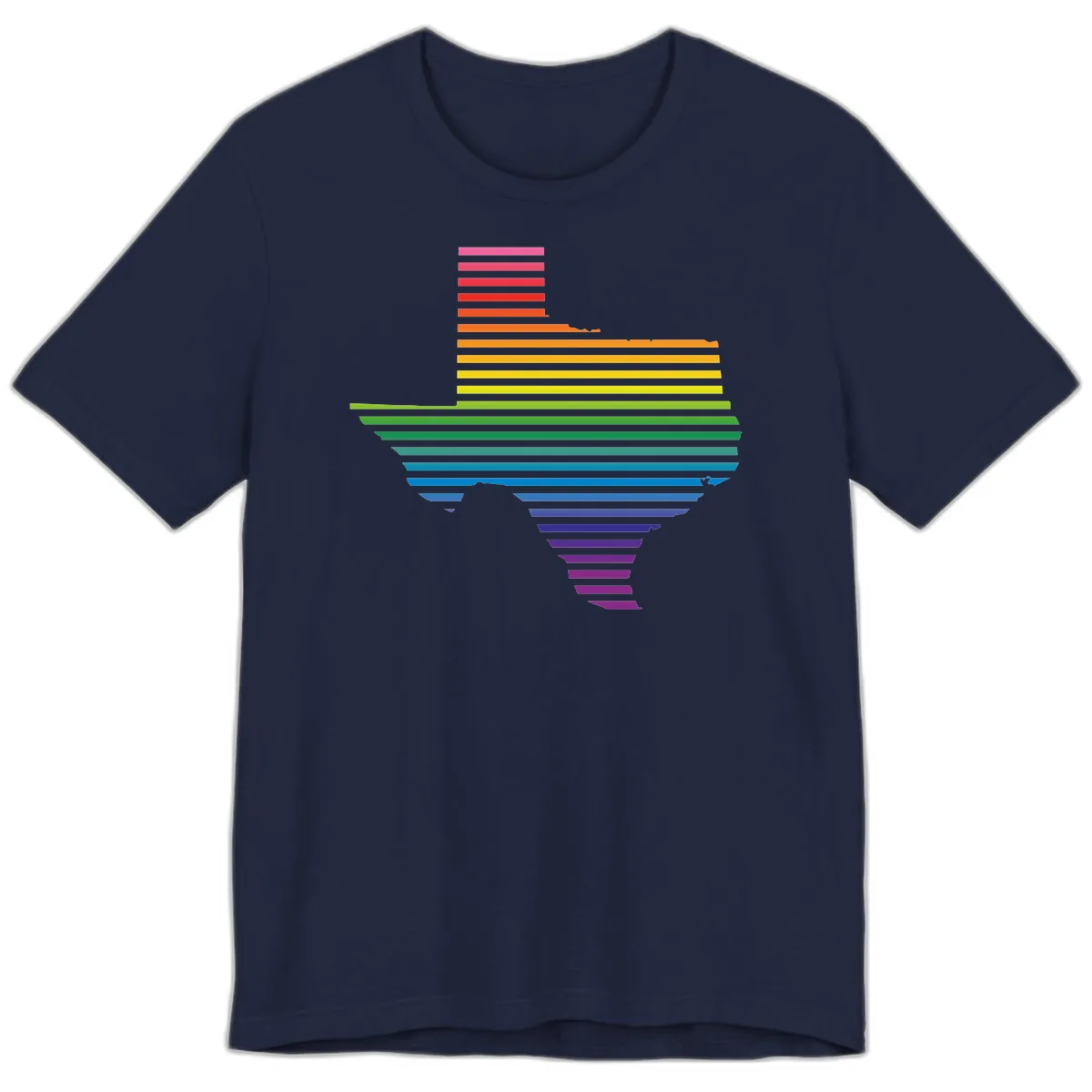 Rainbow Pride Flag Spectrum Premium T-Shirt in Navy