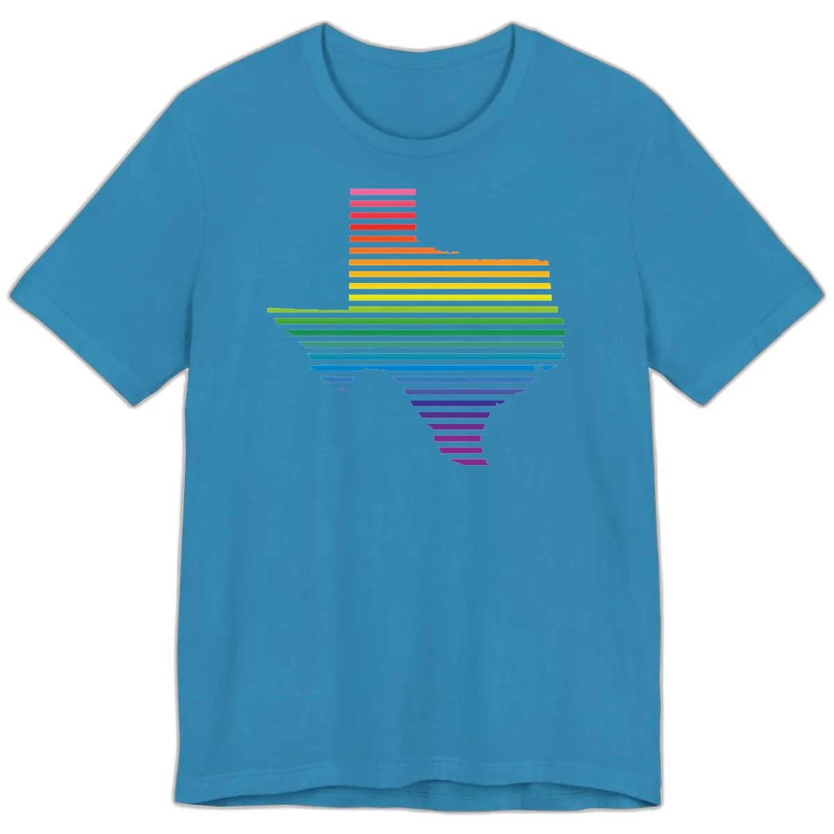 Rainbow Pride Flag Spectrum Premium T-Shirt in Aqua