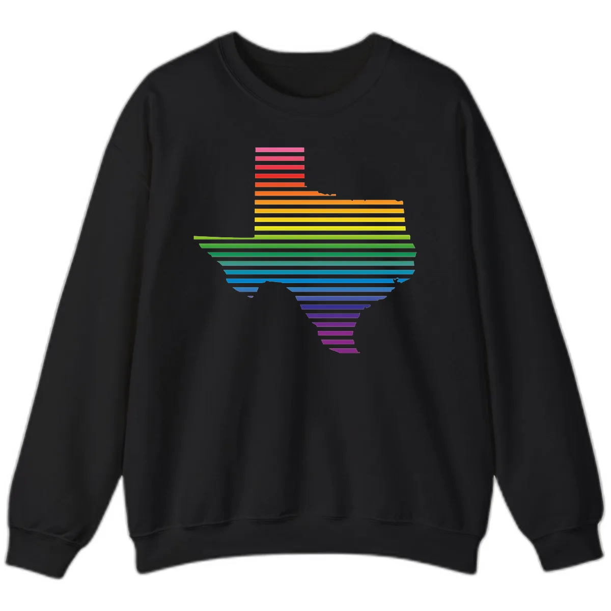 Rainbow Pride Flag Spectrum Sweatshirt in Black