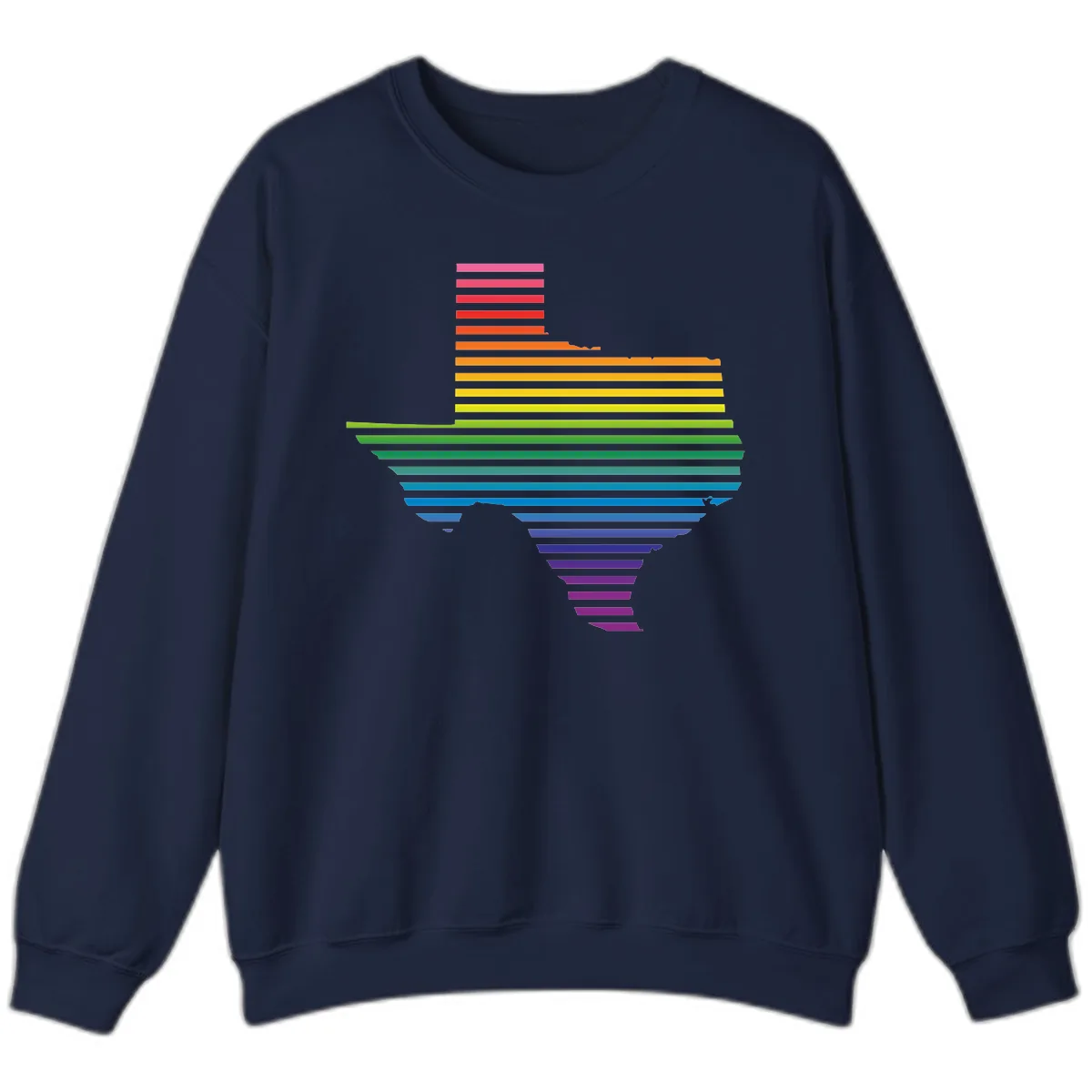 Rainbow Pride Flag Spectrum Sweatshirt in Navy