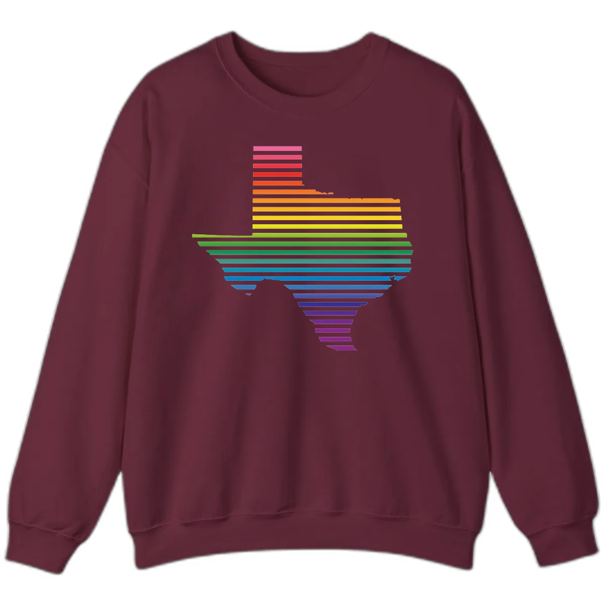 Rainbow Pride Flag Spectrum Sweatshirt in Maroon