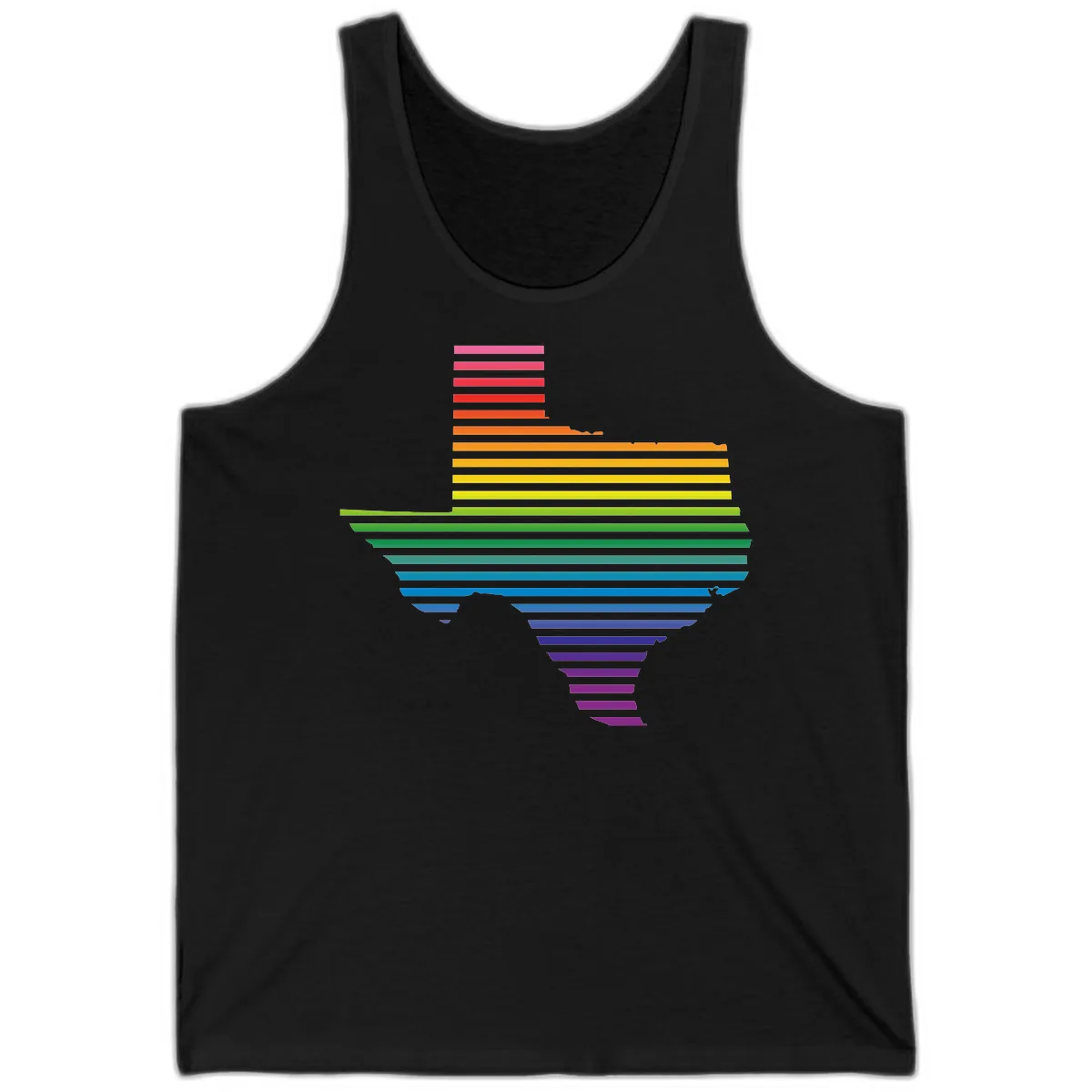 Rainbow Pride Flag Spectrum Tank in Black