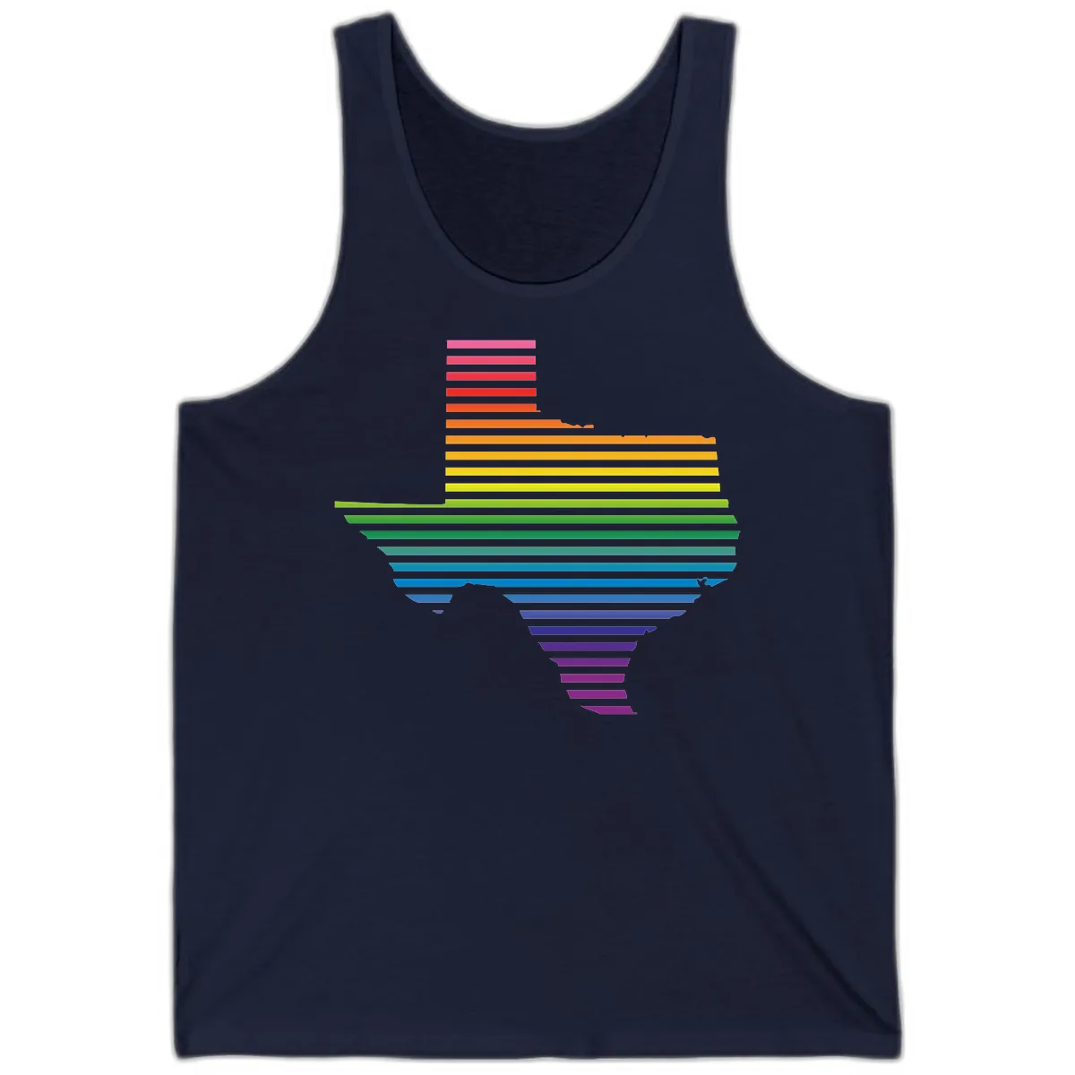 Rainbow Pride Flag Spectrum Tank in Navy