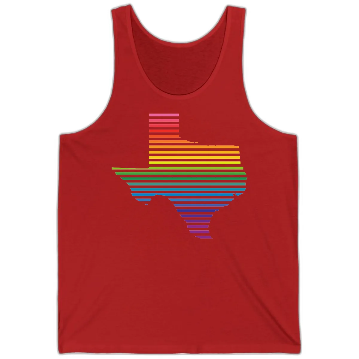 Rainbow Pride Flag Spectrum Tank in Red