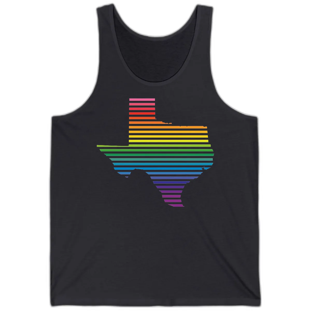 Rainbow Pride Flag Spectrum Tank in Dark Grey