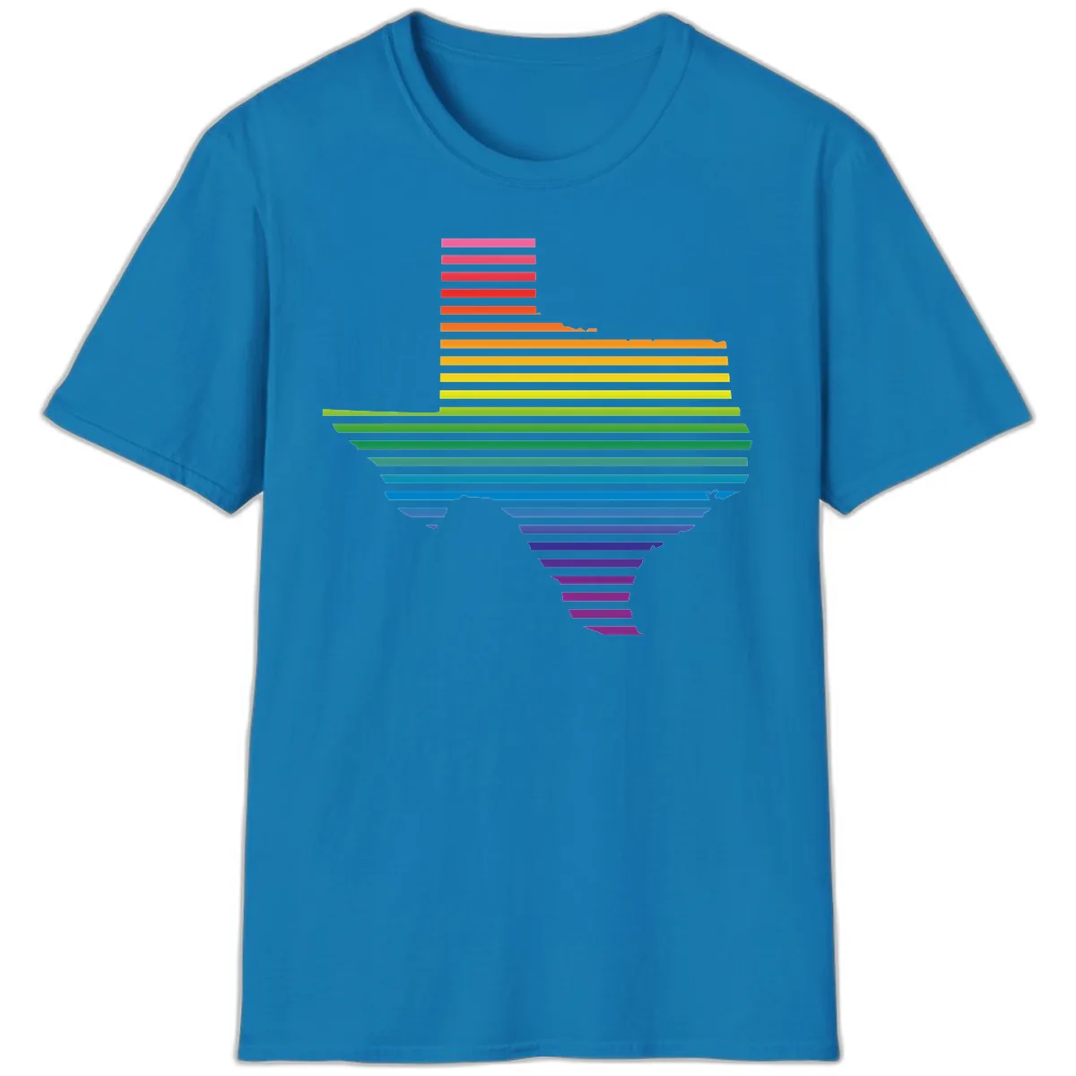 Rainbow Pride Flag Spectrum T-Shirt in Sapphire