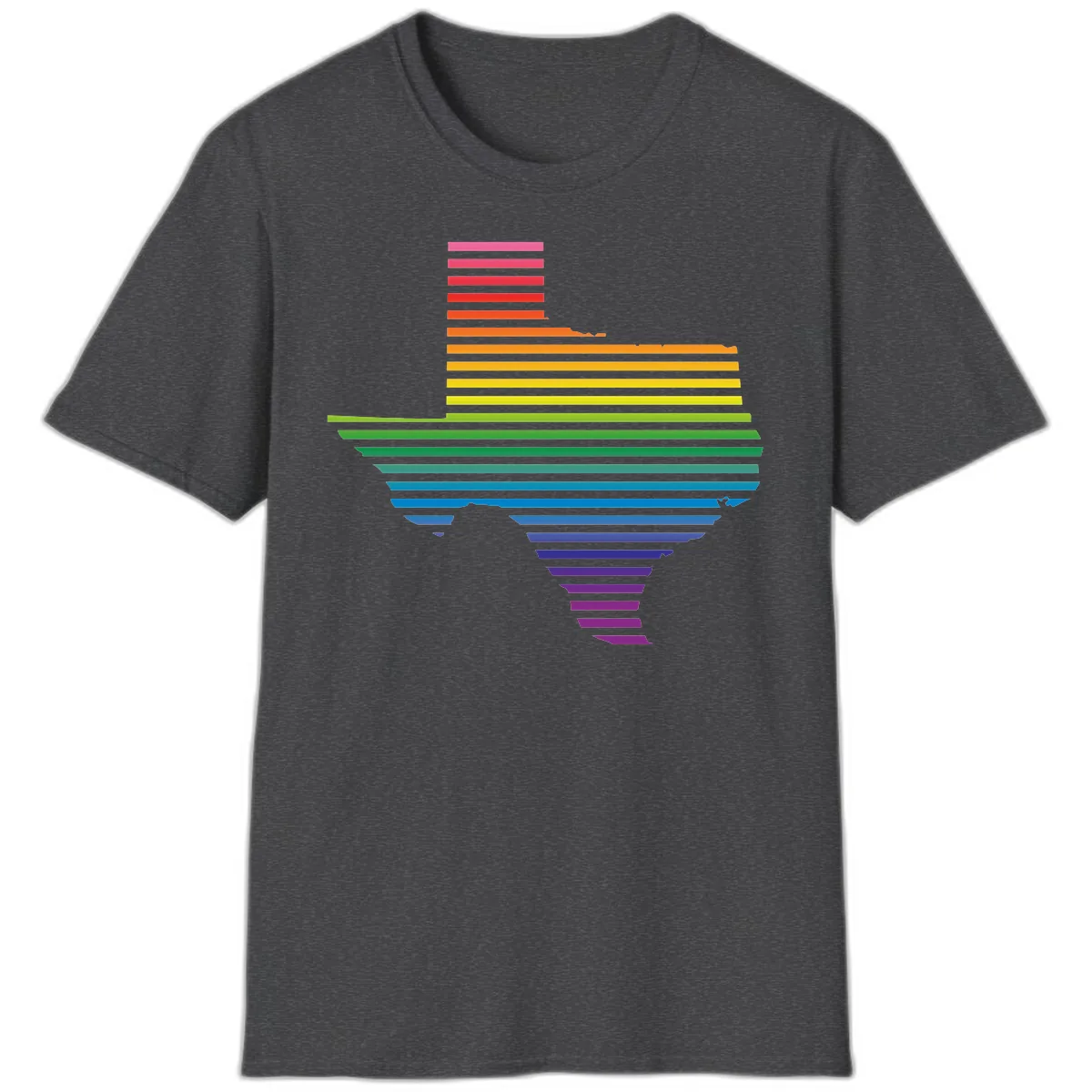 Rainbow Pride Flag Spectrum T-Shirt in Dark Heather