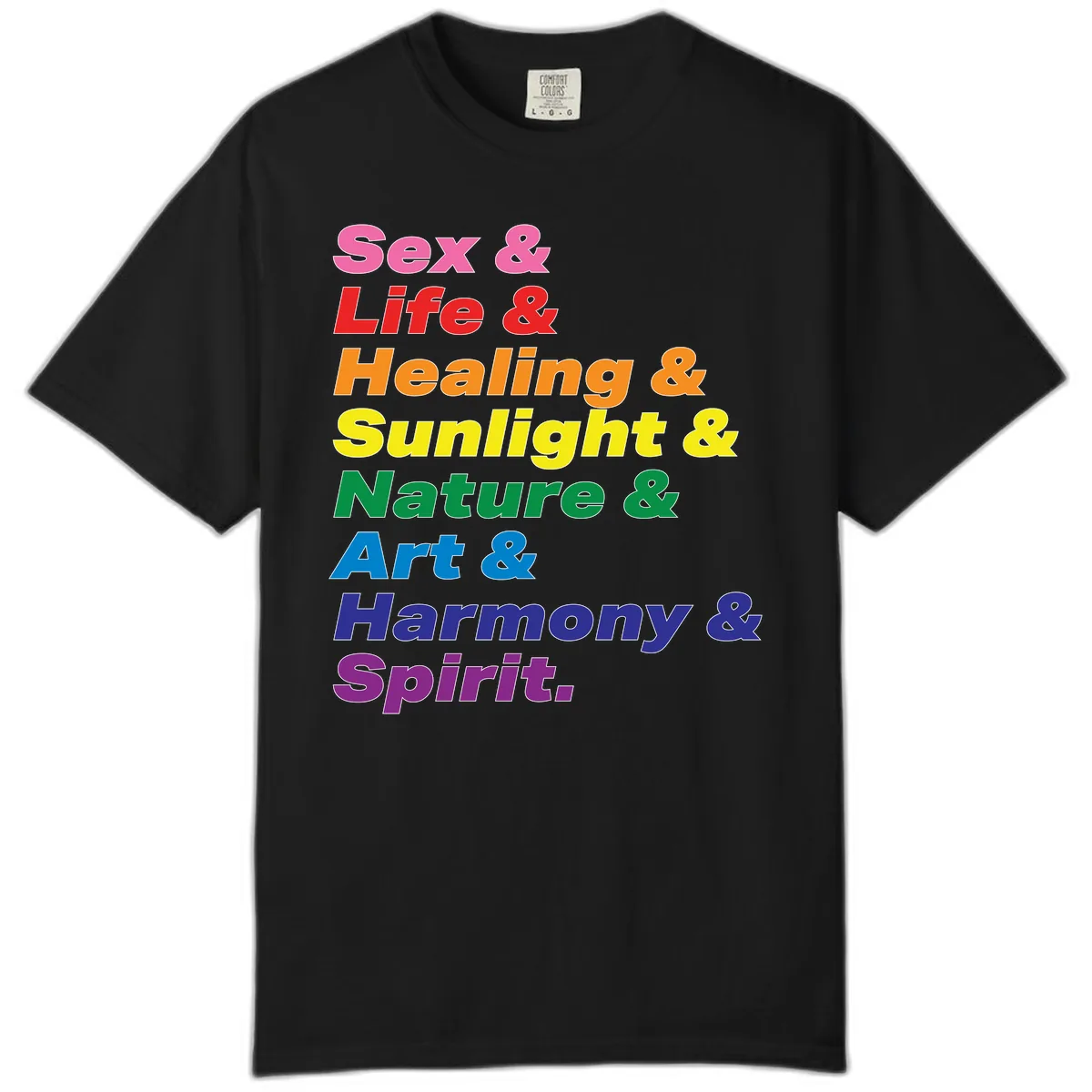 Sex Life Healing Sunlight Nature Art Harmony Spirit Comfort Color in Black