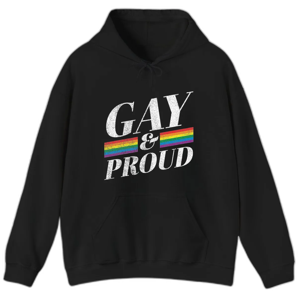 Gay Pride Celebration Design Hoodie in Black