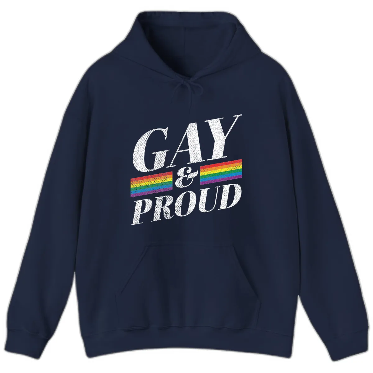 Gay Pride Celebration Design Hoodie in Navy