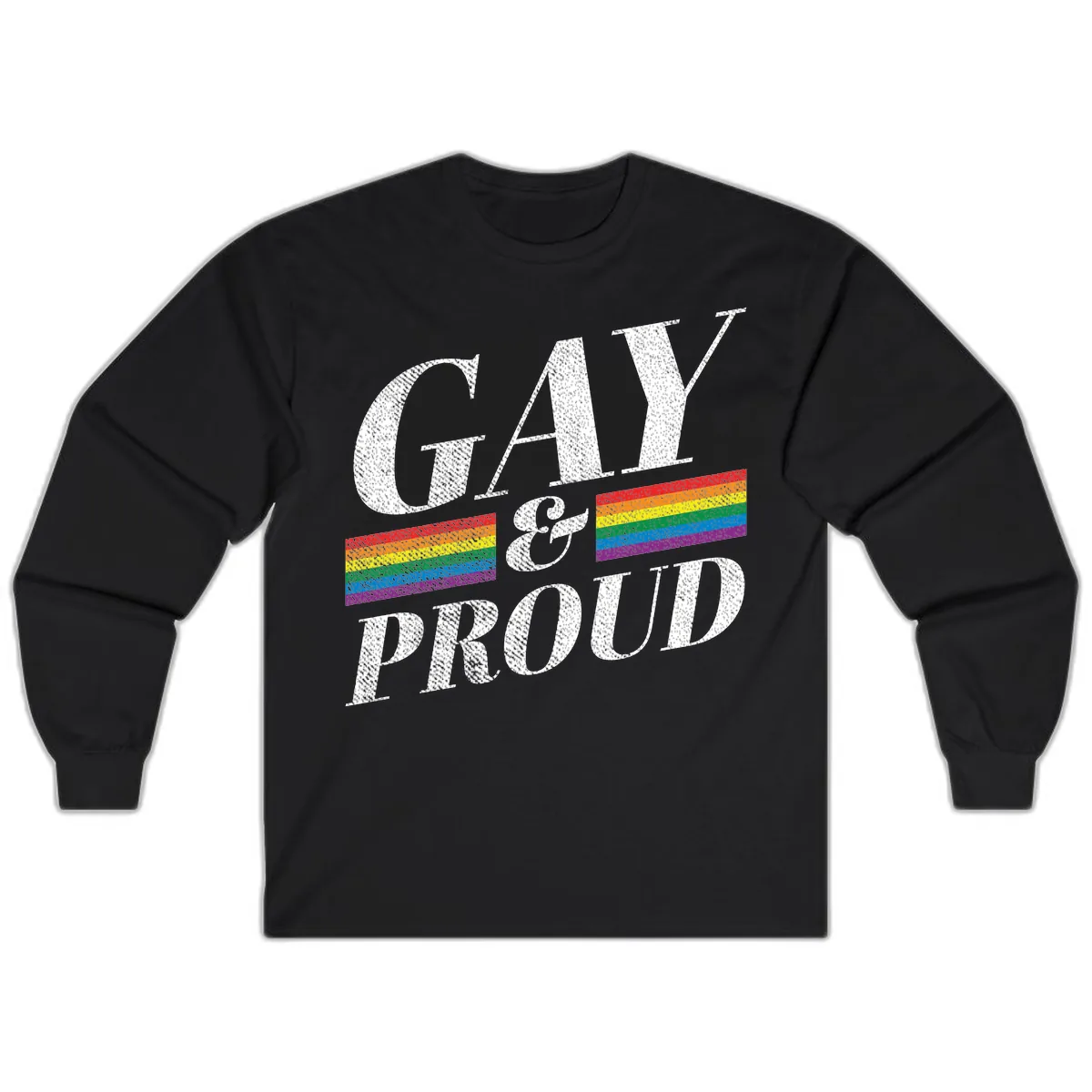 Gay Pride Celebration Design Long Sleeve in Black