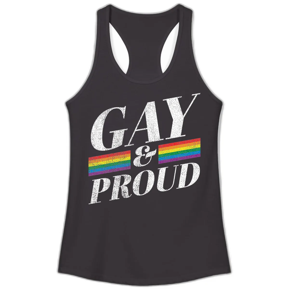 Gay Pride Celebration Design Ladies Tank in Black