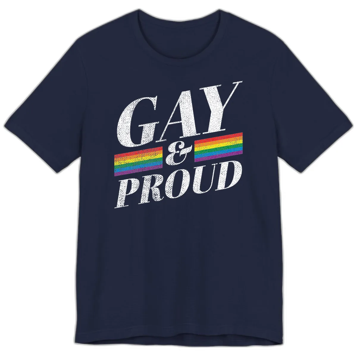 Gay Pride Celebration Design Premium T-Shirt in Navy