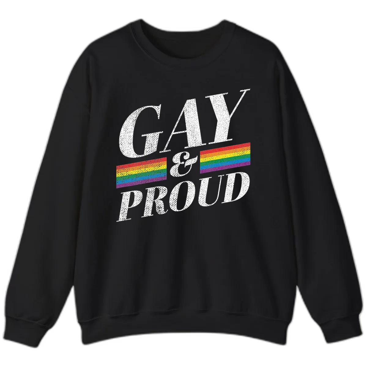 Gay Pride Celebration Design Sweatshirt in Black