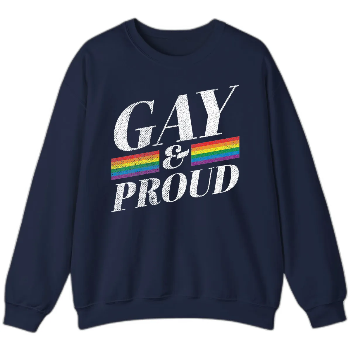 Gay Pride Celebration Design Sweatshirt in Navy
