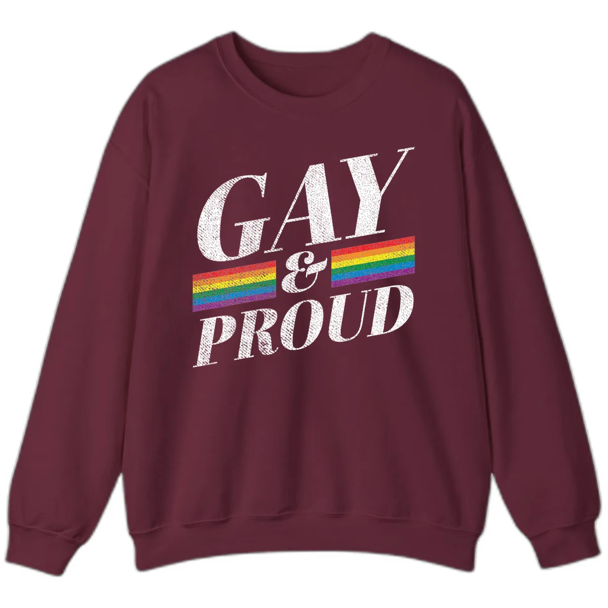 Gay Pride Celebration Design Sweatshirt in Maroon
