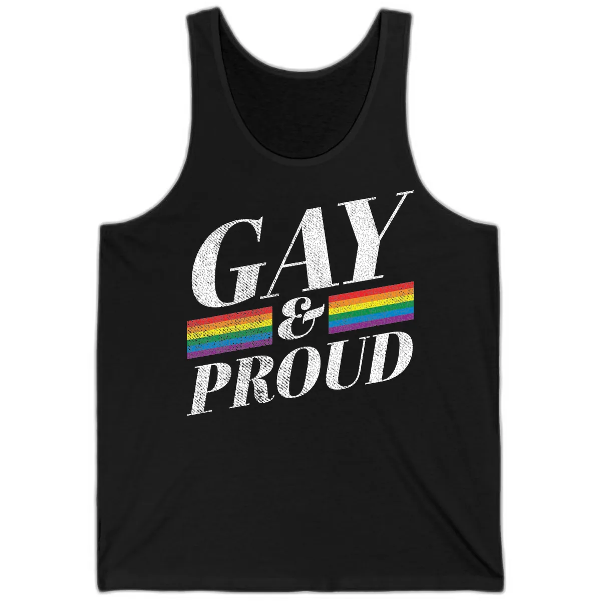 Gay Pride Celebration Design Tank in Black