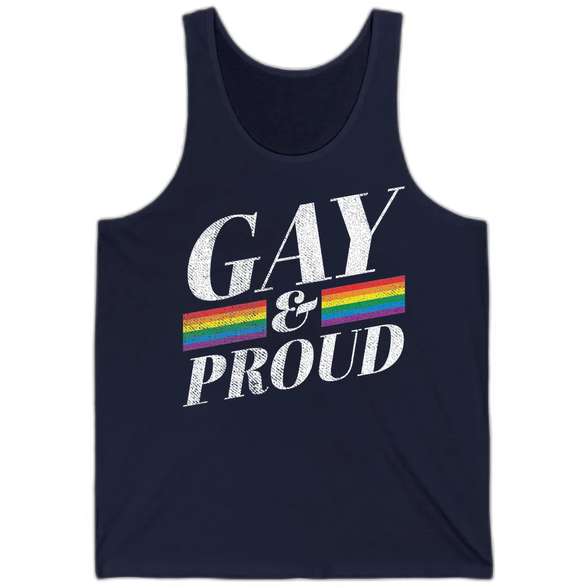 Gay Pride Celebration Design Tank in Navy