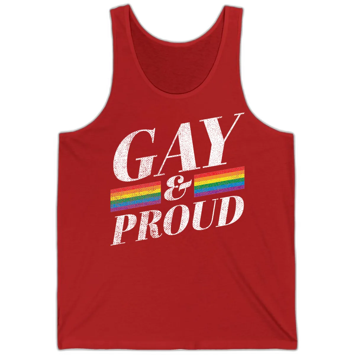 Gay Pride Celebration Design Tank in Red