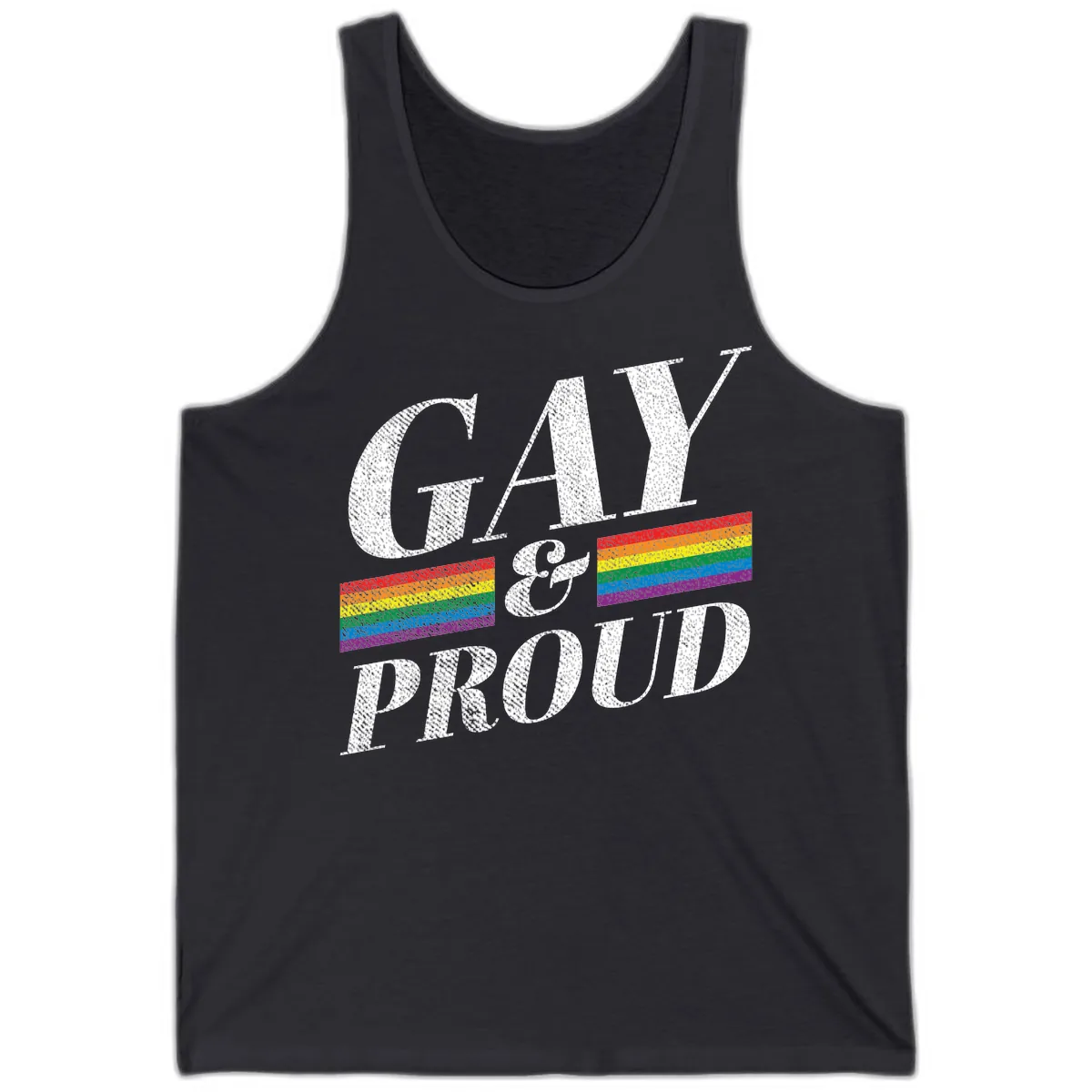 Gay Pride Celebration Design Tank in Dark Grey