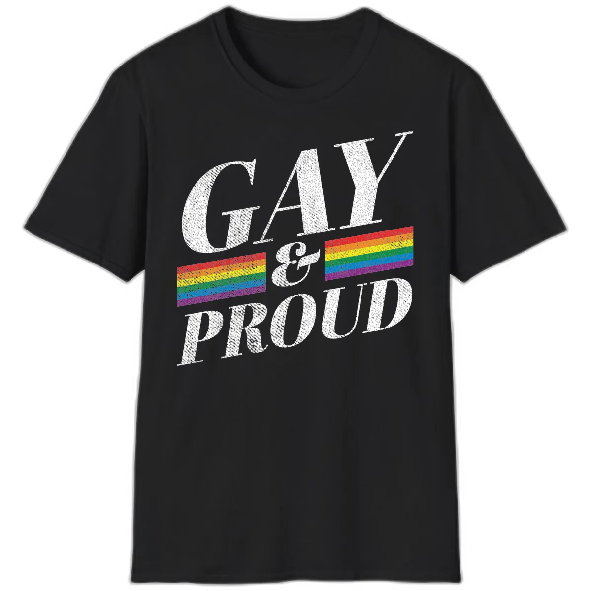 Gay Pride Celebration Design T-Shirt in Black