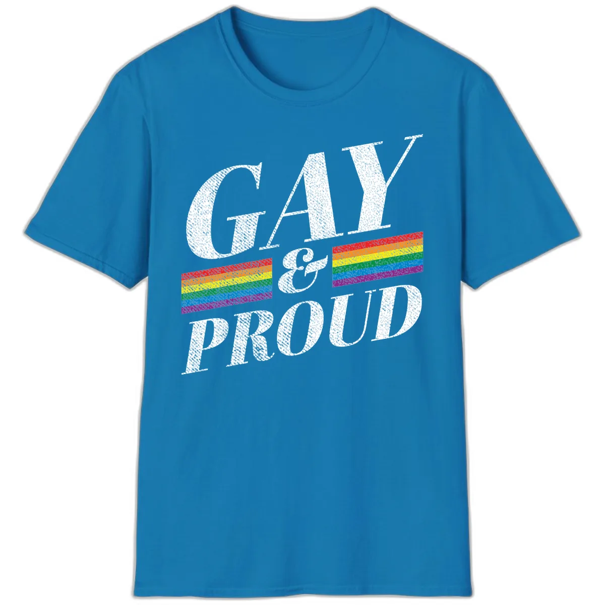 Gay Pride Celebration Design T-Shirt in Sapphire