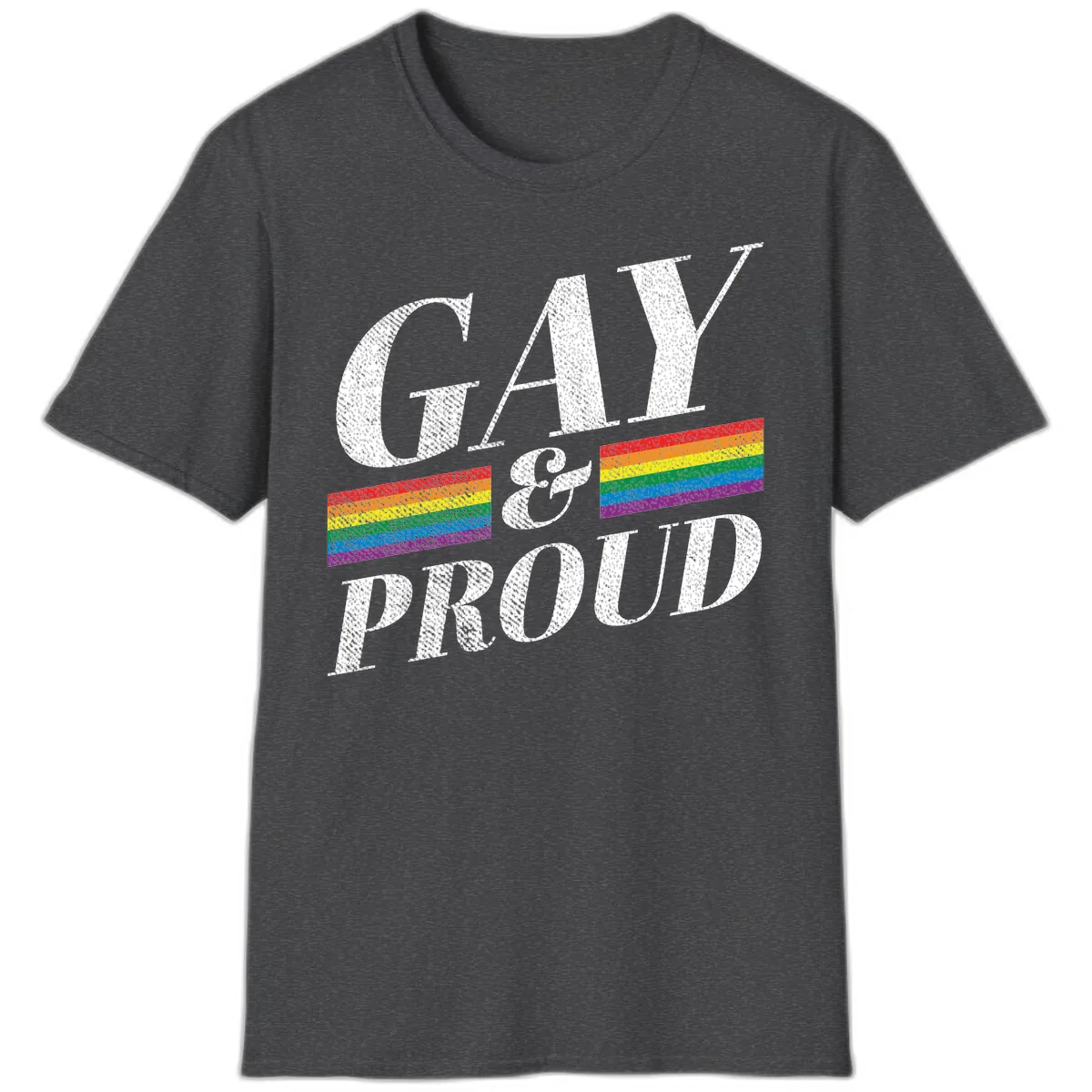 Gay Pride Celebration Design T-Shirt in Dark Heather