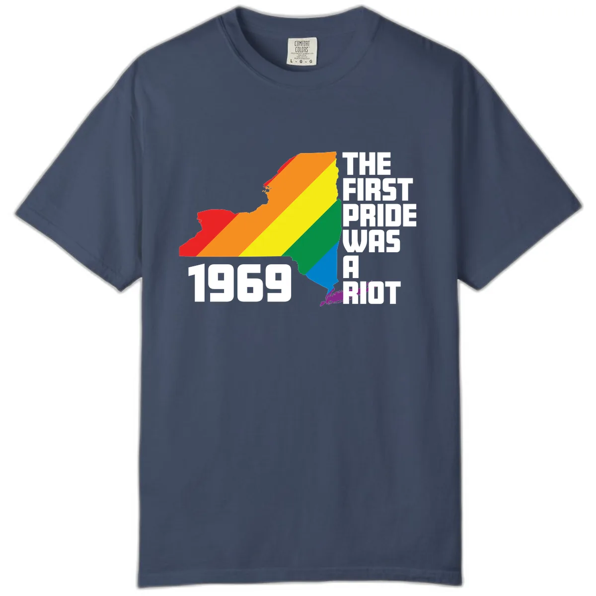 First Pride Riot 1969 Comfort Color in Midnight
