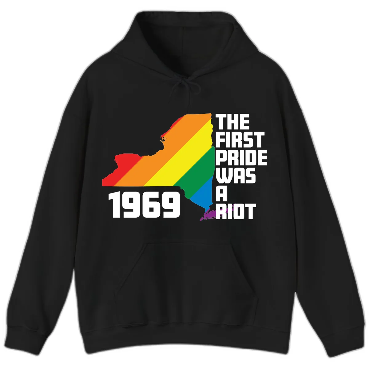 First Pride Riot 1969 Hoodie in Black