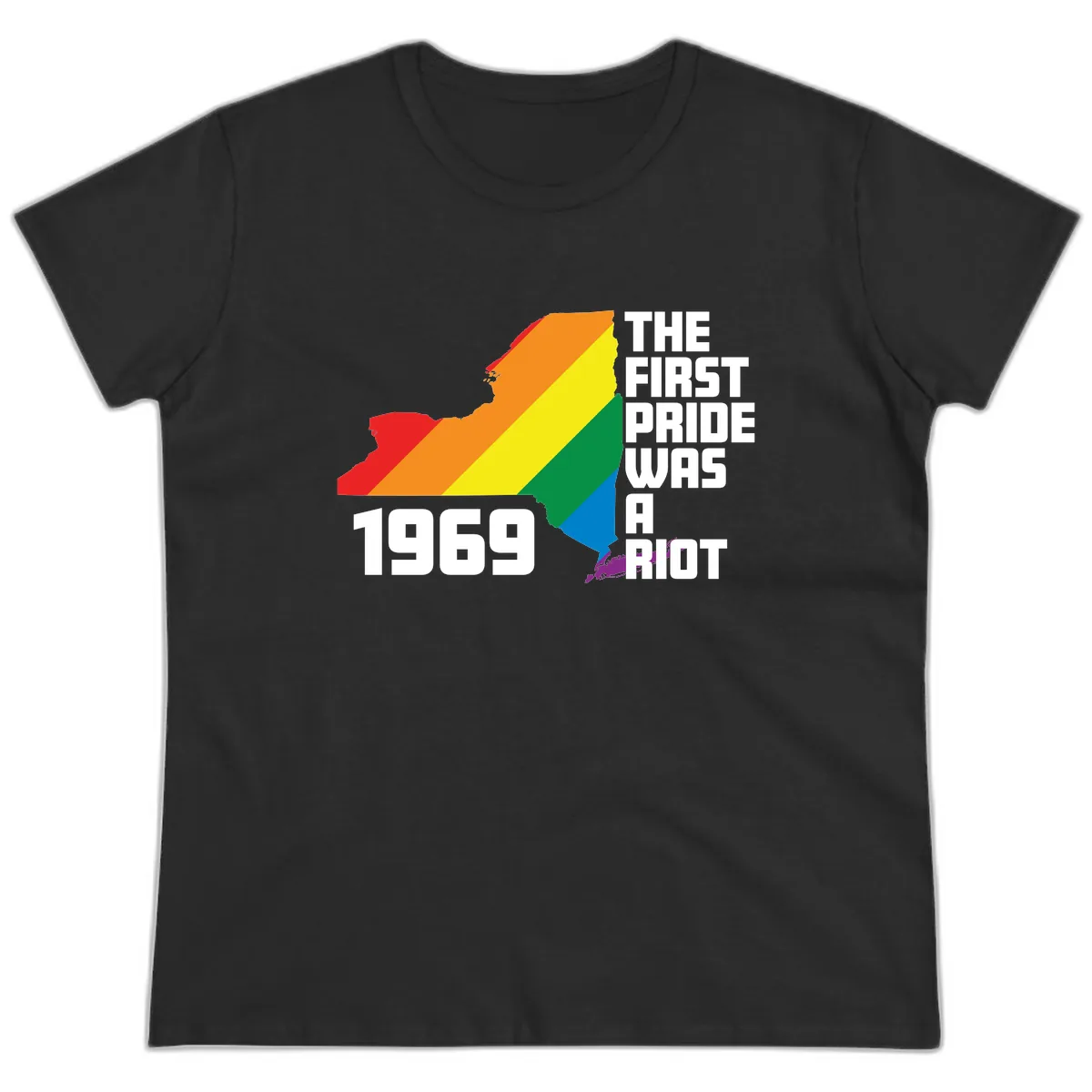 First Pride Riot 1969 Ladies Tee in Black