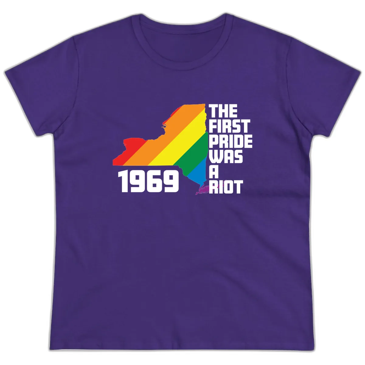 First Pride Riot 1969 Ladies Tee in Purple